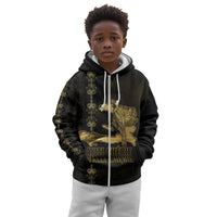 Afro-Haitians Ayiti Cherie Kid Hoodie Haiti Map Kanson Wouj Veve Vodou