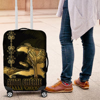 Afro-Haitians Ayiti Cherie Luggage Cover Haiti Map Kanson Wouj Veve Vodou