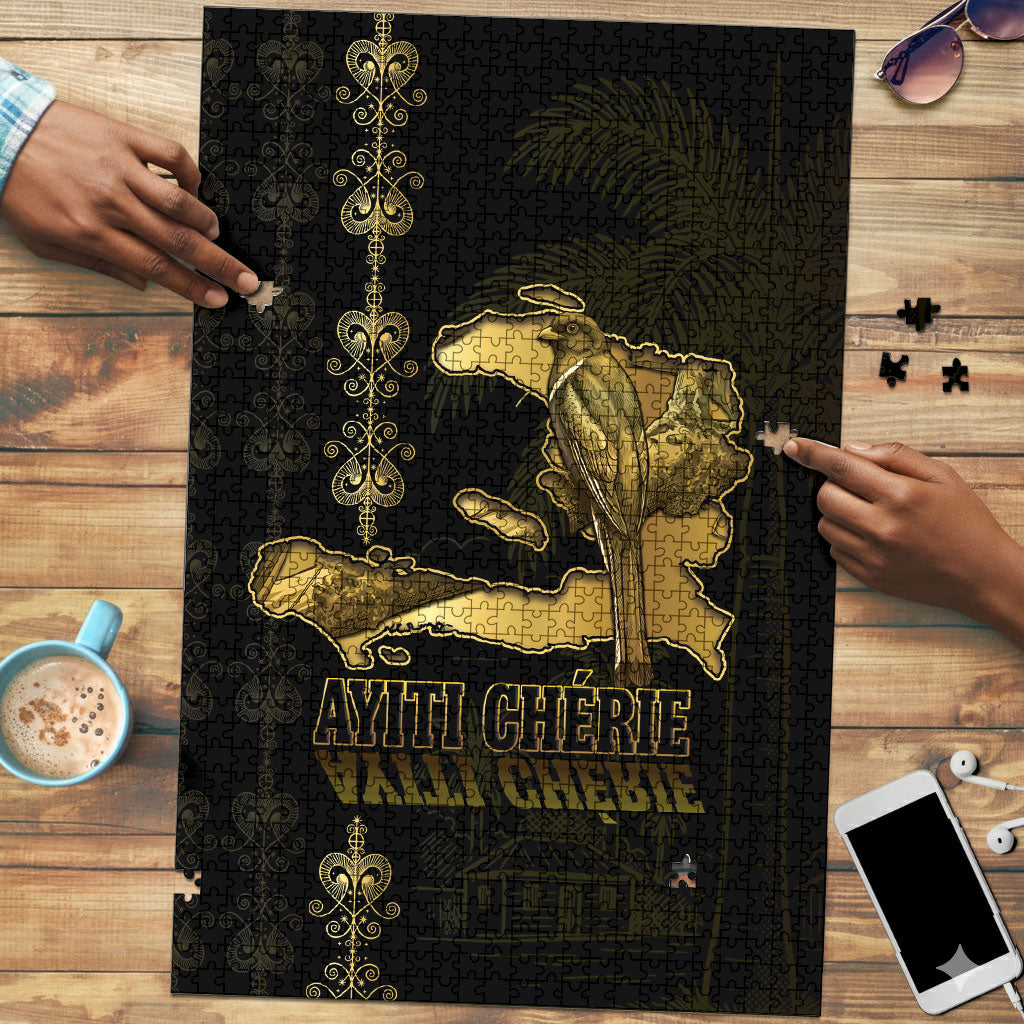 Afro-Haitians Ayiti Cherie Puzzle Haiti Map Kanson Wouj Veve Vodou