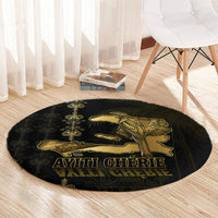 Afro-Haitians Ayiti Cherie Round Carpet Haiti Map Kanson Wouj Veve Vodou