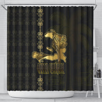 Afro-Haitians Ayiti Cherie Shower Curtain Haiti Map Kanson Wouj Veve Vodou