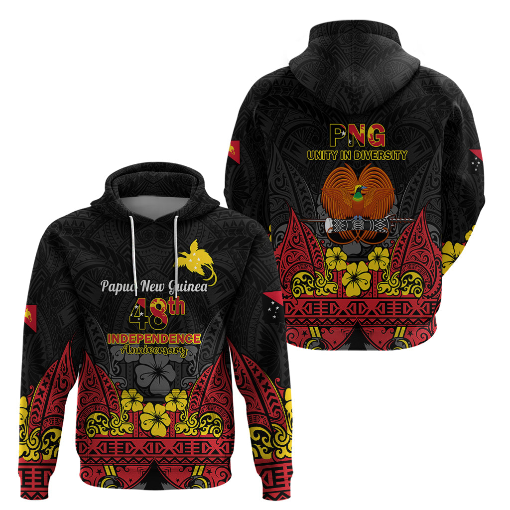 Polynesian Pride Independence Day Papua New Guinea Hoodie PNG Bird of Paradise 48th Anniversary - Wonder Print Shop