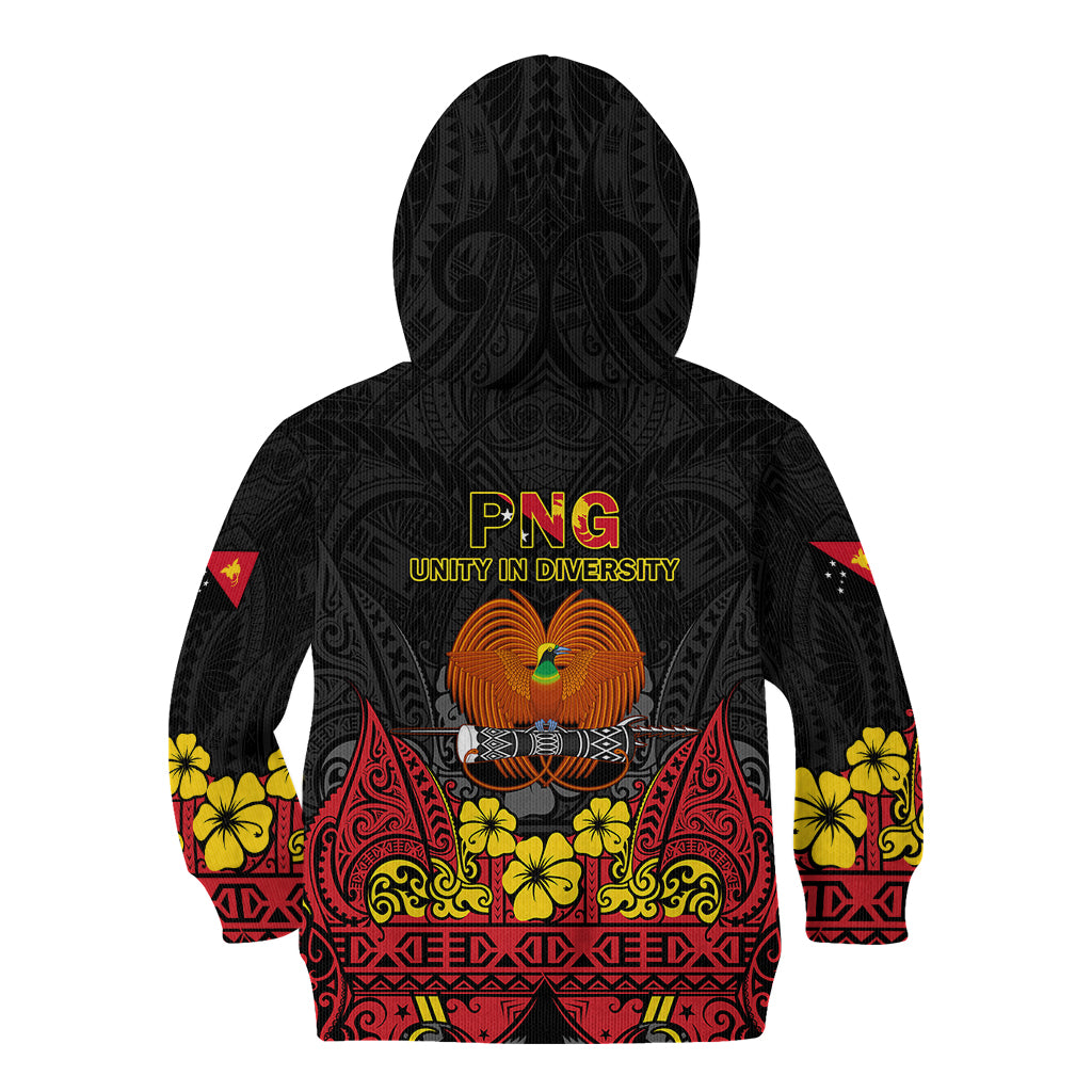 Polynesian Pride Independence Day Papua New Guinea Kid Hoodie PNG Bird of Paradise 48th Anniversary - Wonder Print Shop