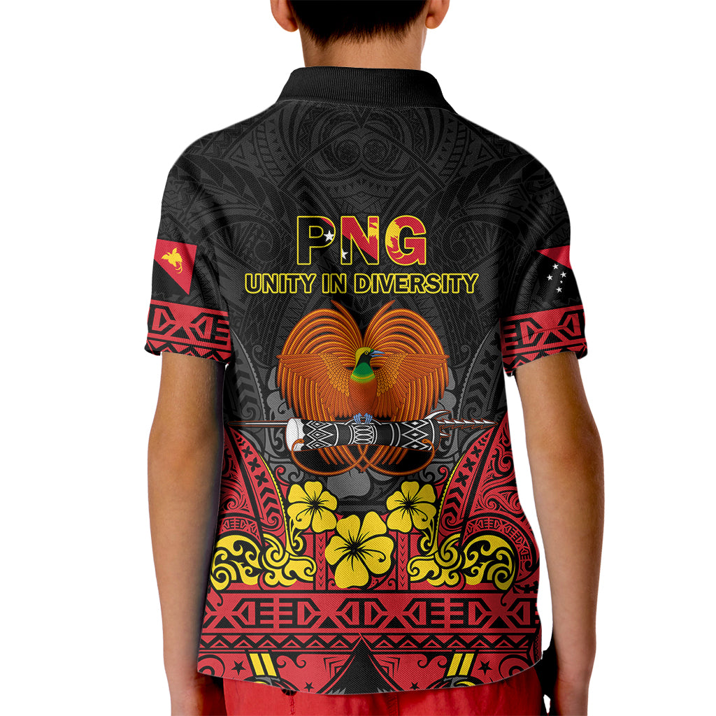 Polynesian Pride Independence Day Papua New Guinea Kid Polo Shirt PNG Bird of Paradise 48th Anniversary - Wonder Print Shop