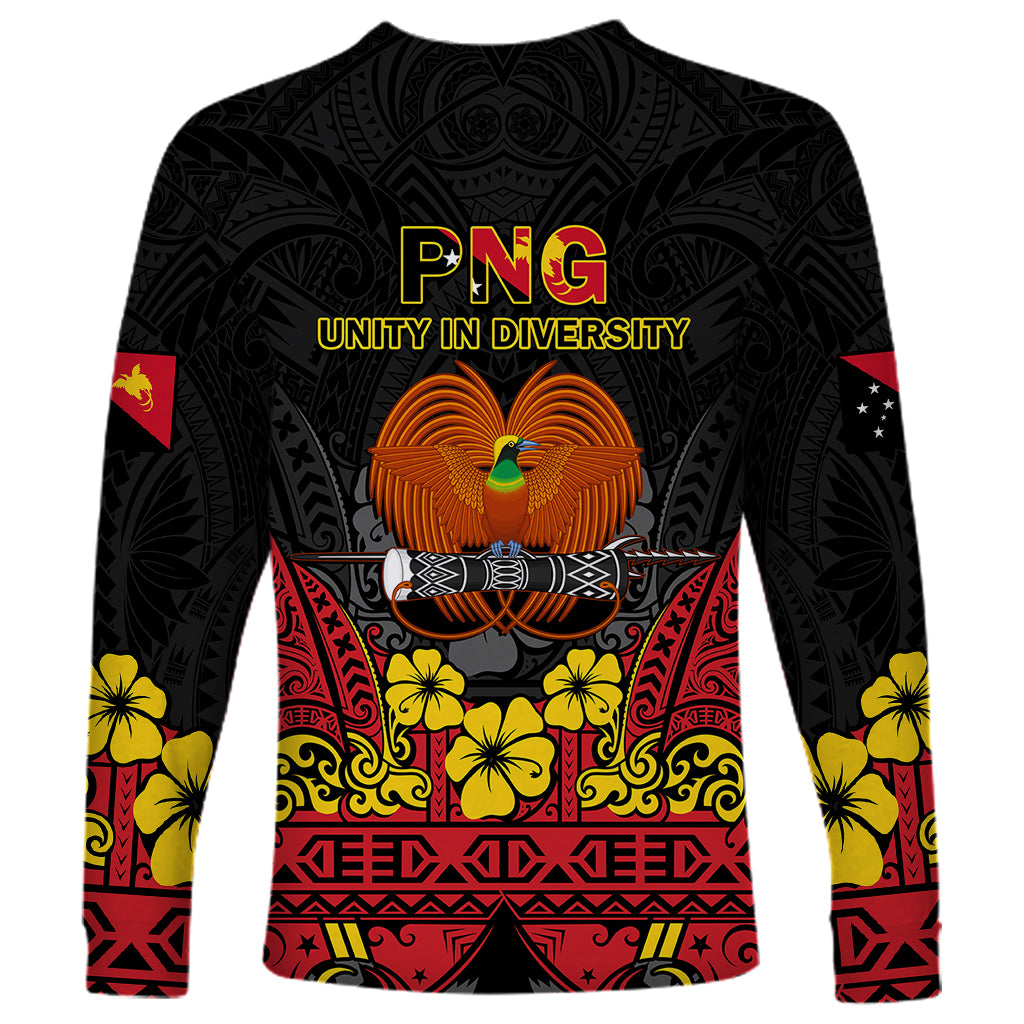 Polynesian Pride Independence Day Papua New Guinea Long Sleeve Shirt PNG Bird of Paradise 48th Anniversary - Wonder Print Shop