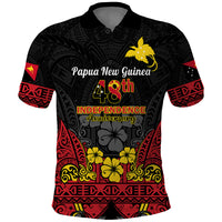Polynesian Pride Independence Day Papua New Guinea Polo Shirt PNG Bird of Paradise 48th Anniversary - Wonder Print Shop