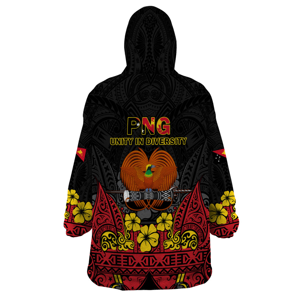 Polynesian Pride Independence Day Papua New Guinea Wearable Blanket Hoodie PNG Bird of Paradise 48th Anniversary - Wonder Print Shop