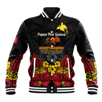 Personalised Independence Day Papua New Guinea Baseball Jacket PNG Bird of Paradise 48th Anniversary - Wonder Print Shop