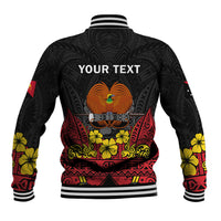Personalised Independence Day Papua New Guinea Baseball Jacket PNG Bird of Paradise 48th Anniversary - Wonder Print Shop