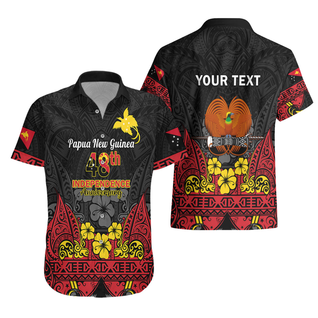 Personalised Independence Day Papua New Guinea Hawaiian Shirt PNG Bird of Paradise 48th Anniversary - Wonder Print Shop