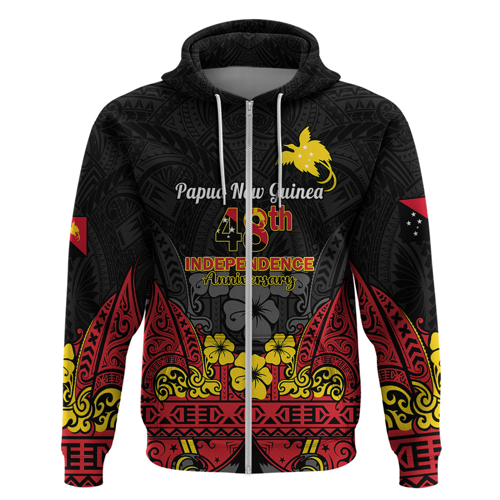 Personalised Independence Day Papua New Guinea Hoodie PNG Bird of Paradise 48th Anniversary - Wonder Print Shop