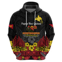 Personalised Independence Day Papua New Guinea Hoodie PNG Bird of Paradise 48th Anniversary - Wonder Print Shop