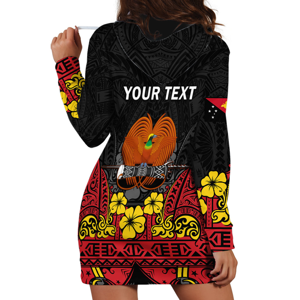 Personalised Independence Day Papua New Guinea Hoodie Dress PNG Bird of Paradise 48th Anniversary - Wonder Print Shop