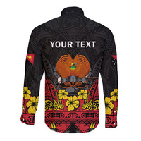 Personalised Independence Day Papua New Guinea Long Sleeve Button Shirt PNG Bird of Paradise 48th Anniversary - Wonder Print Shop