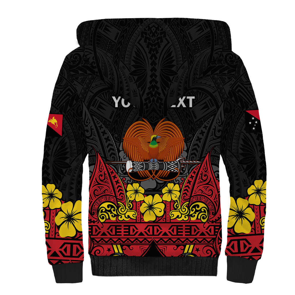 Personalised Independence Day Papua New Guinea Sherpa Hoodie PNG Bird of Paradise 48th Anniversary - Wonder Print Shop