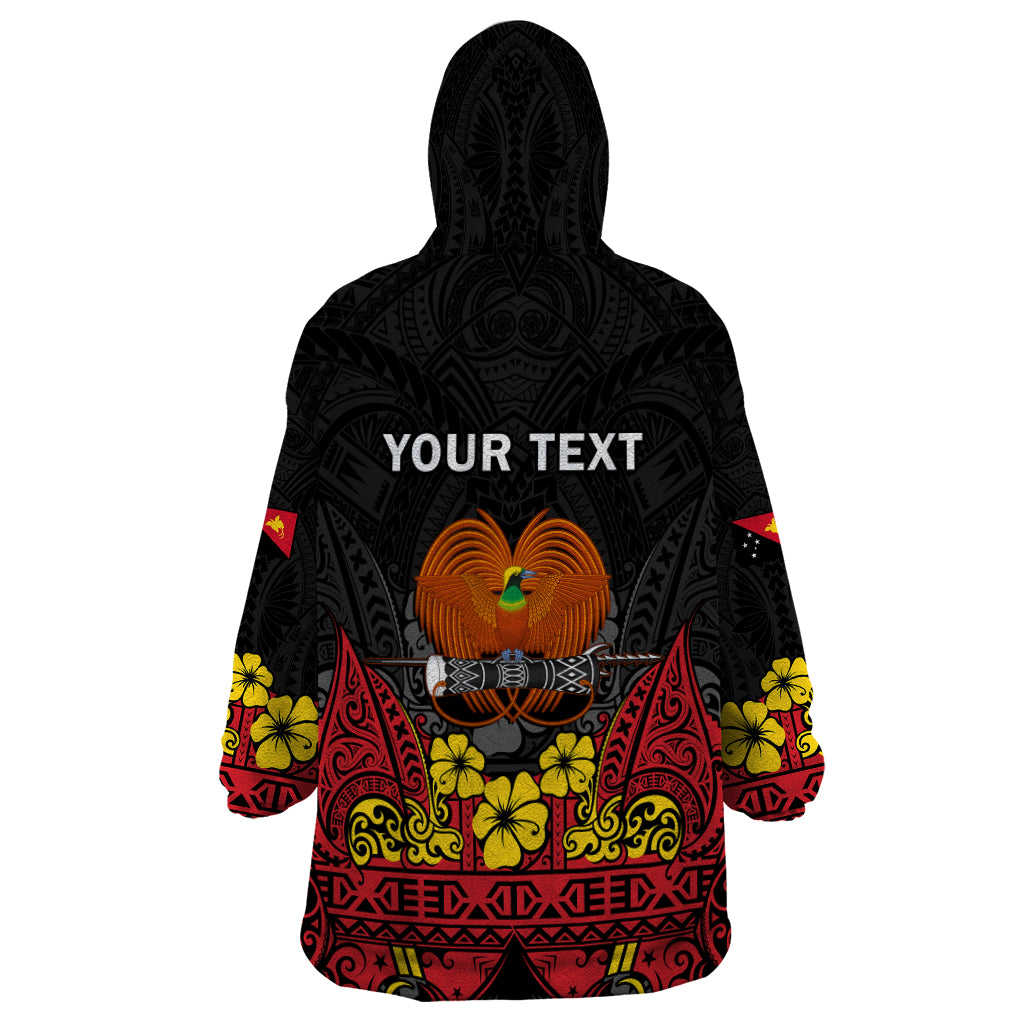 Personalised Independence Day Papua New Guinea Wearable Blanket Hoodie PNG Bird of Paradise 48th Anniversary - Wonder Print Shop