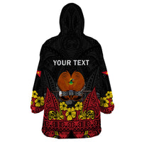 Personalised Independence Day Papua New Guinea Wearable Blanket Hoodie PNG Bird of Paradise 48th Anniversary - Wonder Print Shop
