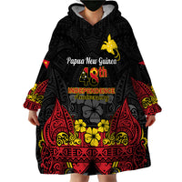 Personalised Independence Day Papua New Guinea Wearable Blanket Hoodie PNG Bird of Paradise 48th Anniversary - Wonder Print Shop