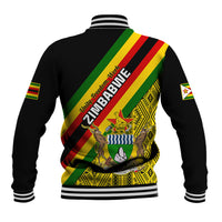 Zimbabwe Baseball Jacket African Pattern With Flag Style - Wonder Print Shop