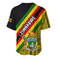 Zimbabwe Baseball Jersey African Pattern With Flag Style - Wonder Print Shop
