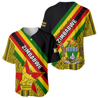 Zimbabwe Baseball Jersey African Pattern With Flag Style - Wonder Print Shop