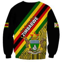 Zimbabwe Sweatshirt African Pattern With Flag Style - Wonder Print Shop