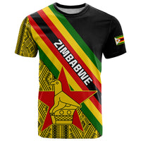 Zimbabwe T Shirt African Pattern With Flag Style - Wonder Print Shop