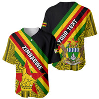 Personalised Zimbabwe Baseball Jersey African Pattern With Flag Style - Wonder Print Shop