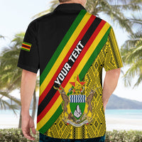 Personalised Zimbabwe Hawaiian Shirt African Pattern With Flag Style - Wonder Print Shop