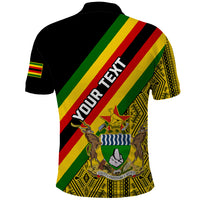 Personalised Zimbabwe Polo Shirt African Pattern With Flag Style - Wonder Print Shop