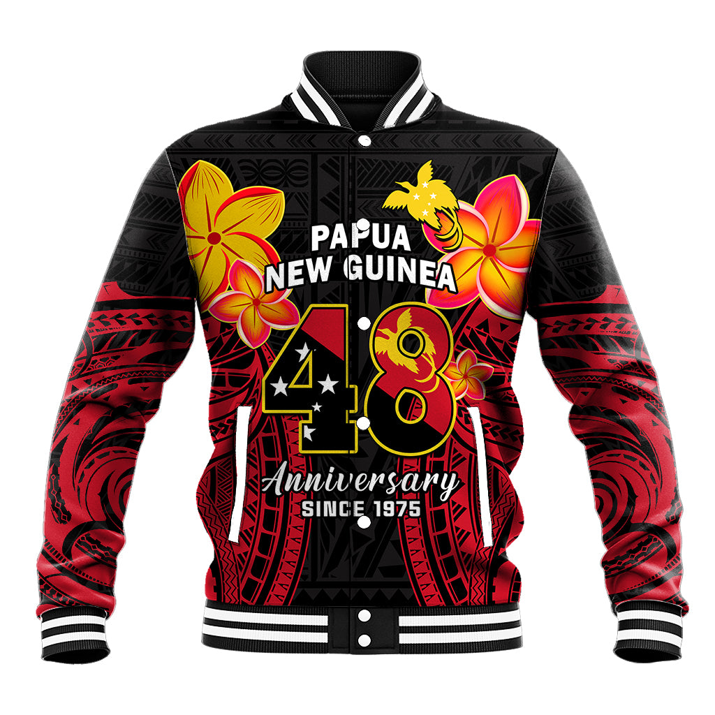 Polynesian Pride Independence PNG Baseball Jacket Papua New Guinea Since 1975 - Wonder Print Shop