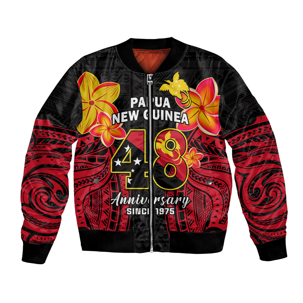 Polynesian Pride Independence PNG Bomber Jacket Papua New Guinea Since 1975 - Wonder Print Shop