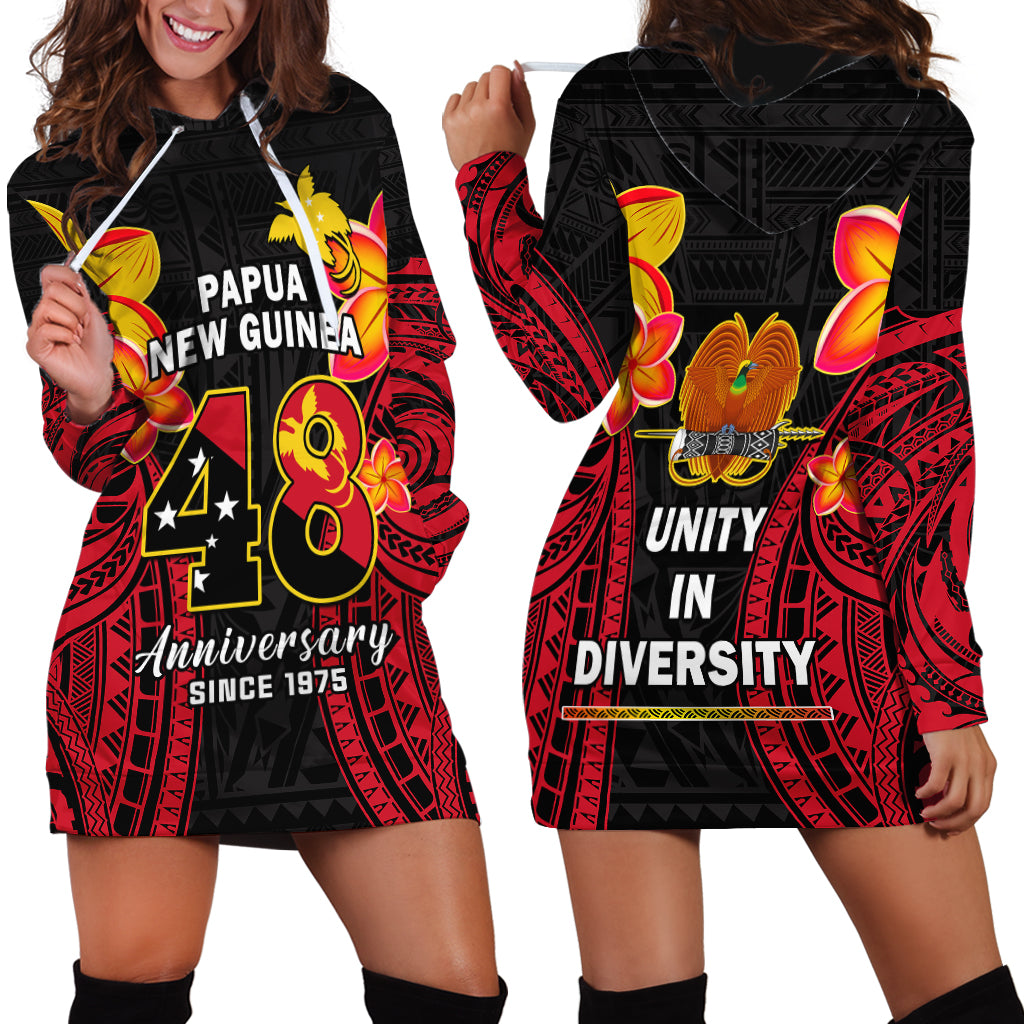 Polynesian Pride Independence PNG Hoodie Dress Papua New Guinea Since 1975 - Wonder Print Shop