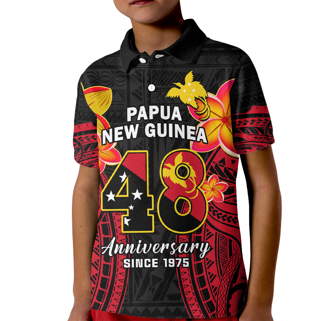 Polynesian Pride Independence PNG Kid Polo Shirt Papua New Guinea Since 1975 - Wonder Print Shop