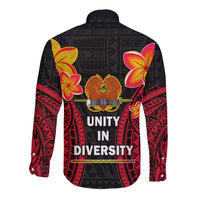 Polynesian Pride Independence PNG Long Sleeve Button Shirt Papua New Guinea Since 1975 - Wonder Print Shop