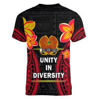 Polynesian Pride Independence PNG Women V Neck T Shirt Papua New Guinea Since 1975 - Wonder Print Shop