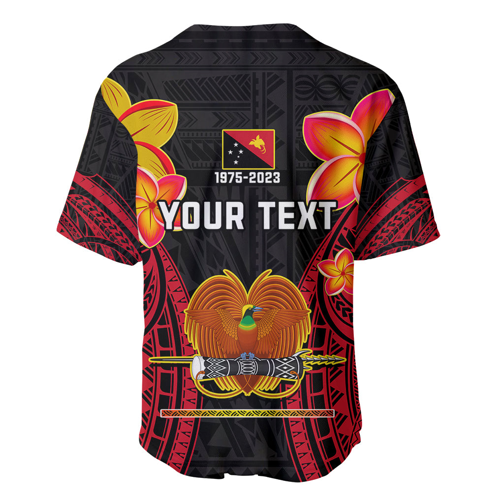 Personalised Independence PNG Baseball Jersey Papua New Guinea Since 1975 - Wonder Print Shop