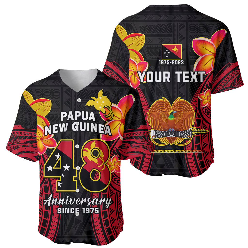 Personalised Independence PNG Baseball Jersey Papua New Guinea Since 1975 - Wonder Print Shop