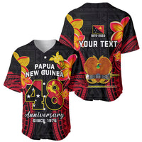Personalised Independence PNG Baseball Jersey Papua New Guinea Since 1975 - Wonder Print Shop