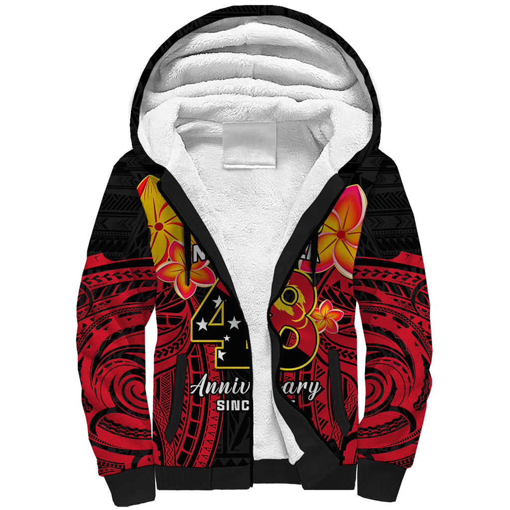 Personalised Independence PNG Sherpa Hoodie Papua New Guinea Since 1975 - Wonder Print Shop