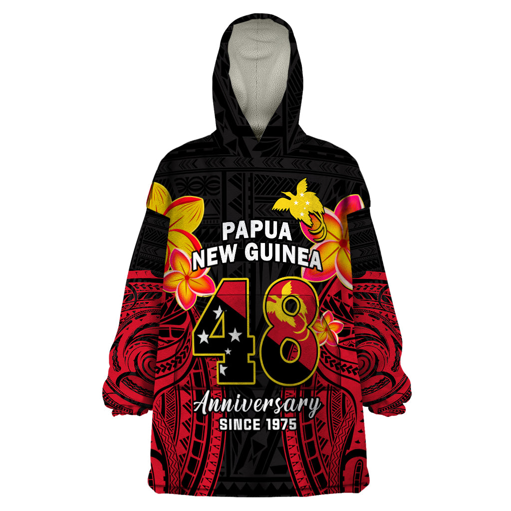 Personalised Independence PNG Wearable Blanket Hoodie Papua New Guinea Since 1975 - Wonder Print Shop