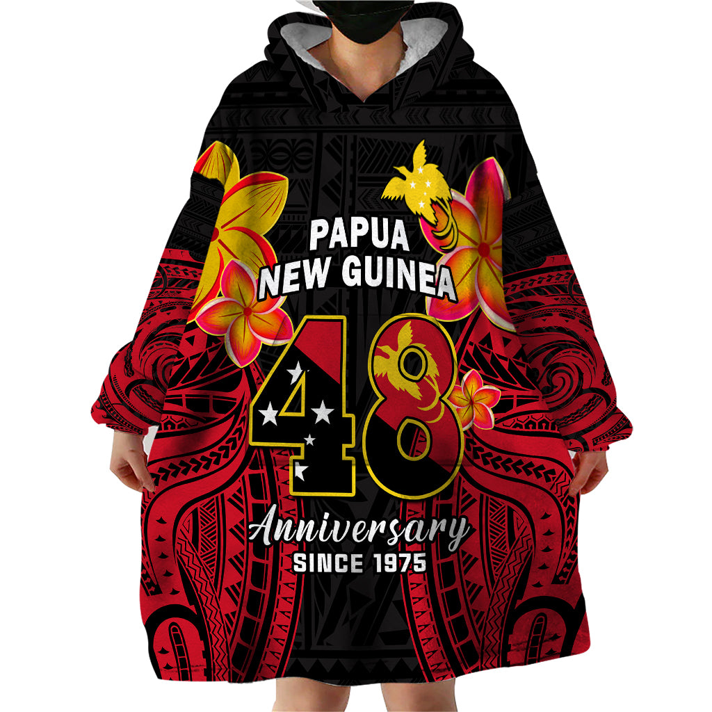 Personalised Independence PNG Wearable Blanket Hoodie Papua New Guinea Since 1975 - Wonder Print Shop