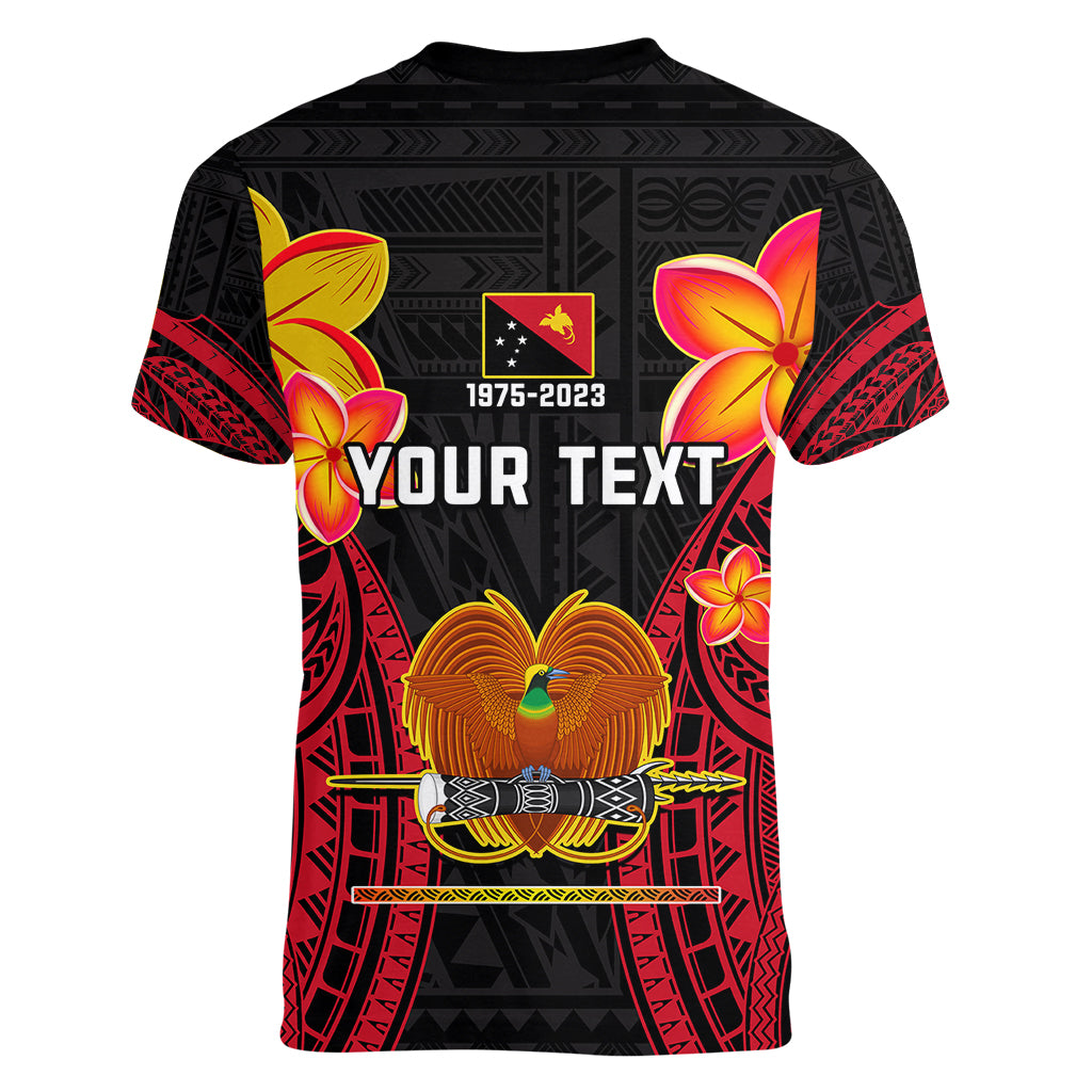 Personalised Independence PNG Women V Neck T Shirt Papua New Guinea Since 1975 - Wonder Print Shop