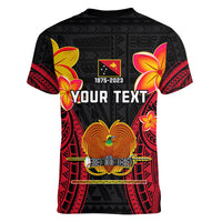 Personalised Independence PNG Women V Neck T Shirt Papua New Guinea Since 1975 - Wonder Print Shop