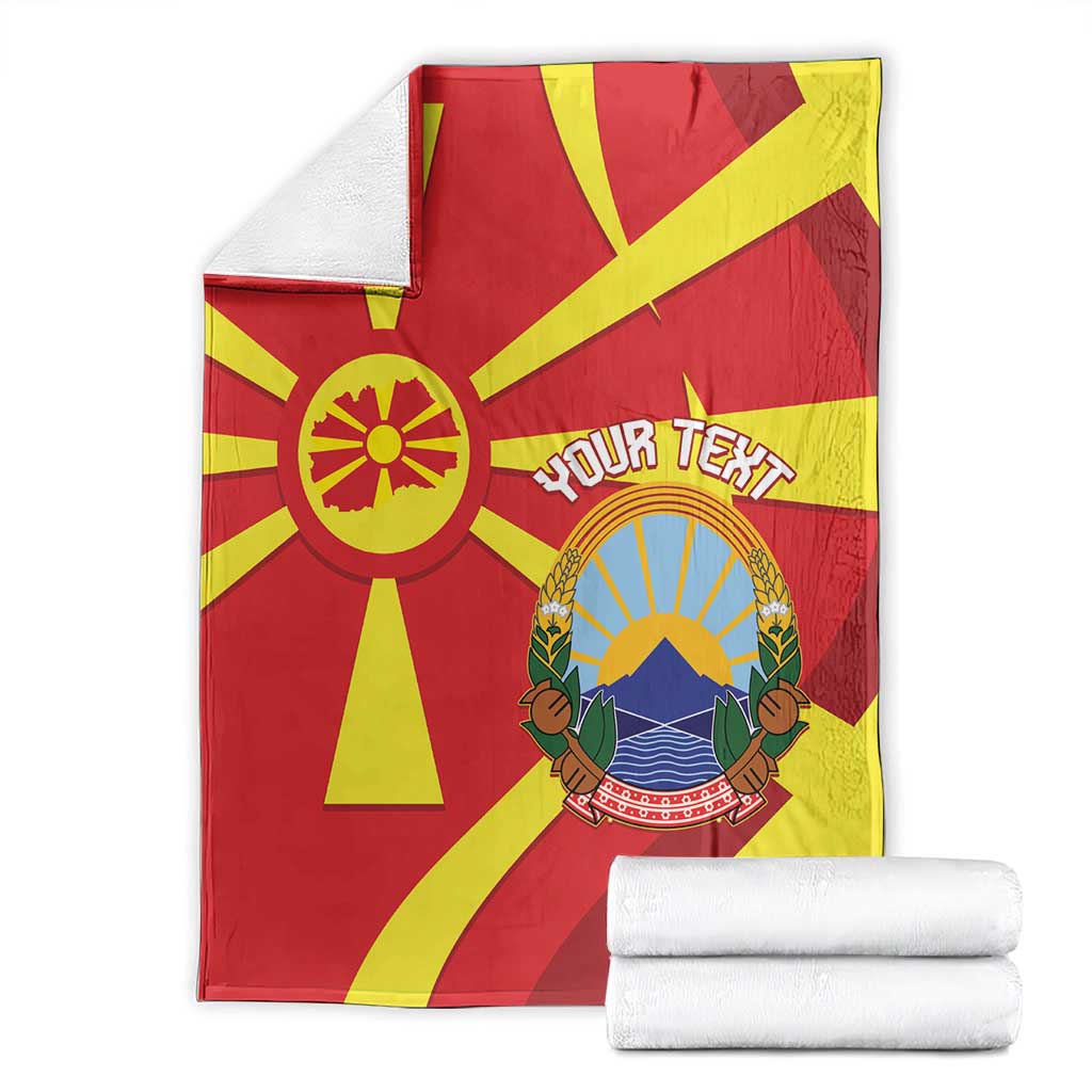 Macedonia National Day Blanket Makedonija Flag Curves Style