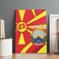 Macedonia National Day Canvas Wall Art Makedonija Flag Curves Style
