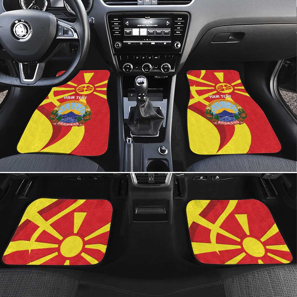 Macedonia National Day Car Mats Makedonija Flag Curves Style