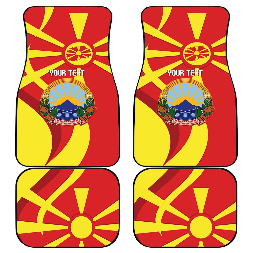 Macedonia National Day Car Mats Makedonija Flag Curves Style