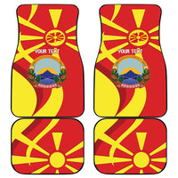 Macedonia National Day Car Mats Makedonija Flag Curves Style