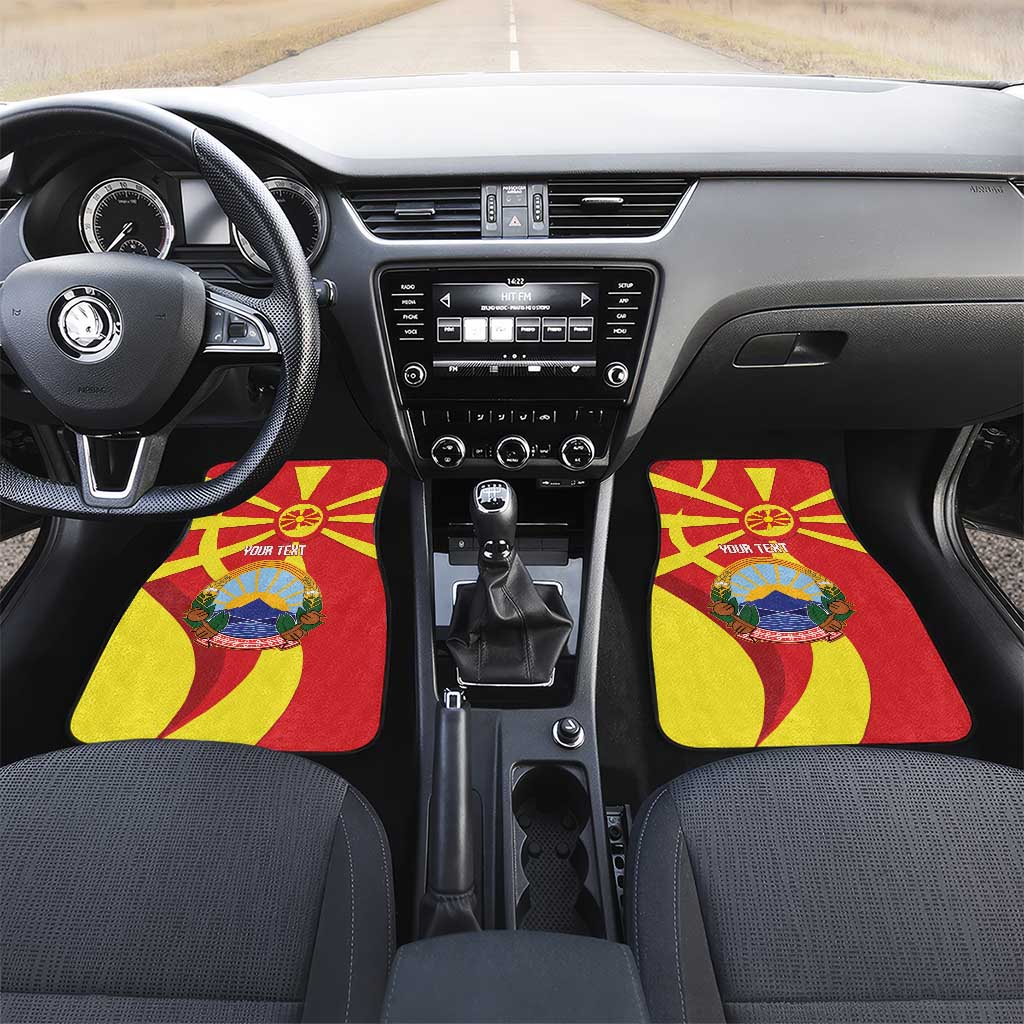 Macedonia National Day Car Mats Makedonija Flag Curves Style